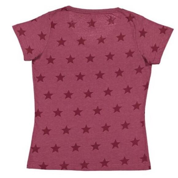 Code Five Tee Shirt Bundle of Four (4) Star Print and Hot Pink Ladies Size Small - Picture 3 of 12